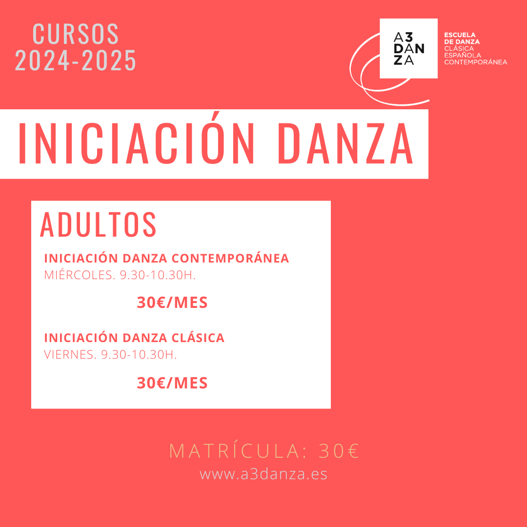 Tarifas para iniciación de danza para adultos