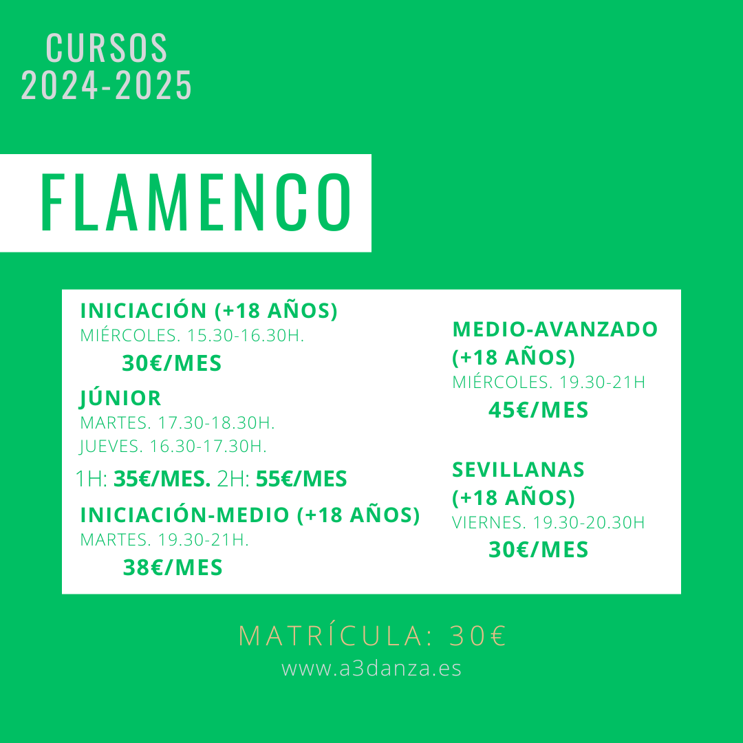 Tarifas para flamenco