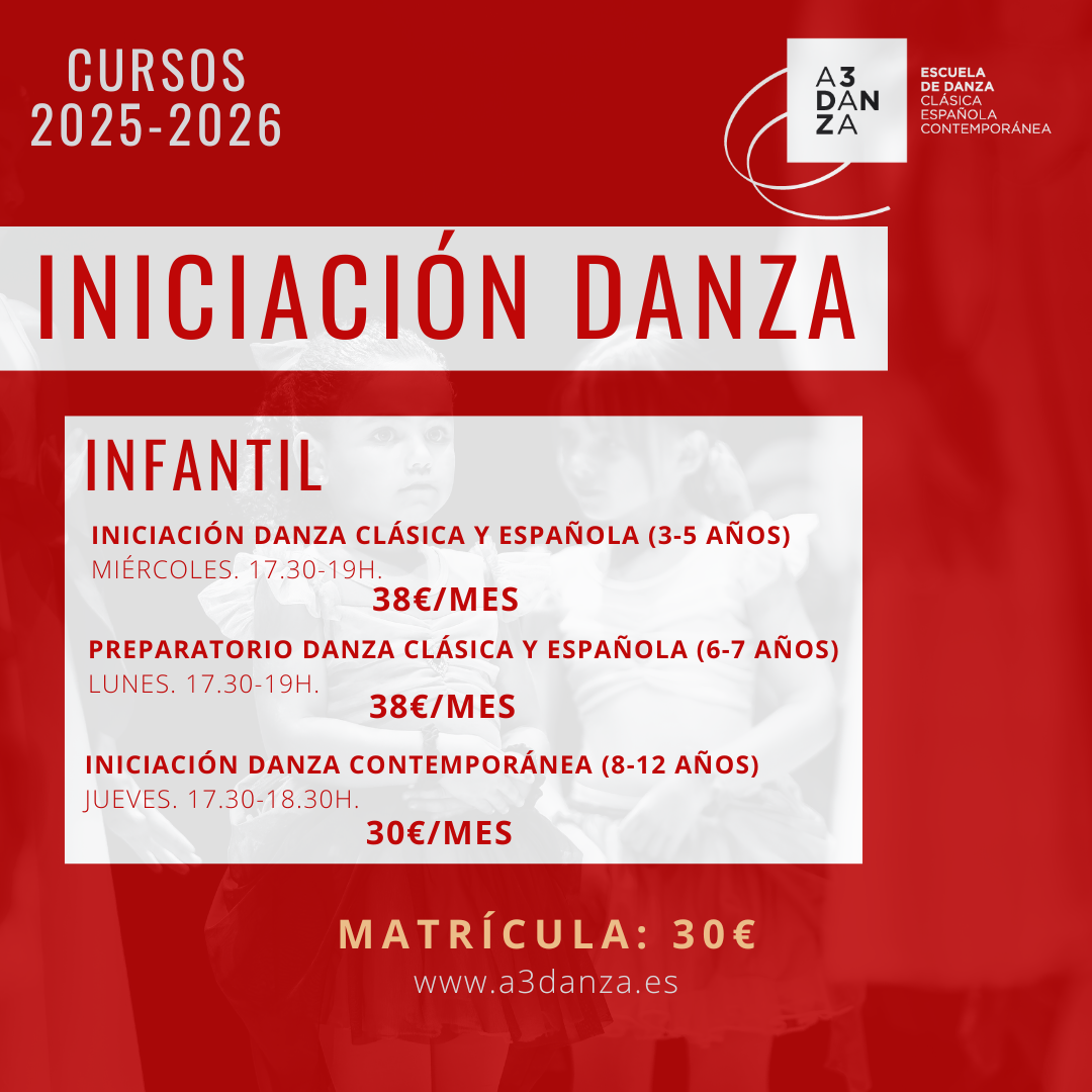 Tarifas para iniciación de danza infantil